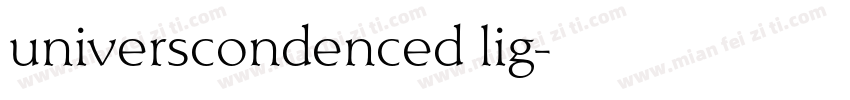 universcondenced lig字体转换